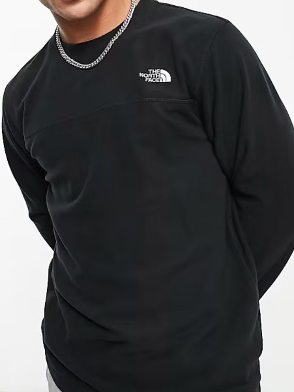 The North Face TKA Glacier crew neck fleece in black